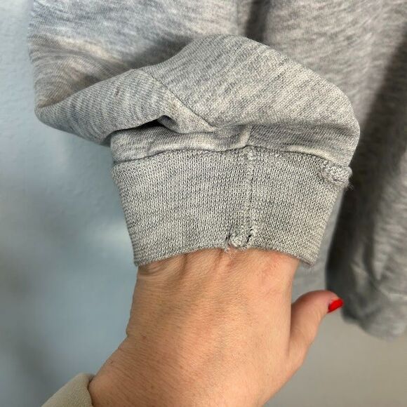 VTG 90s USA Olympics Crewneck Sweatshirt XLT Tall Heathered Gray Distressed - Picture 11 of 12